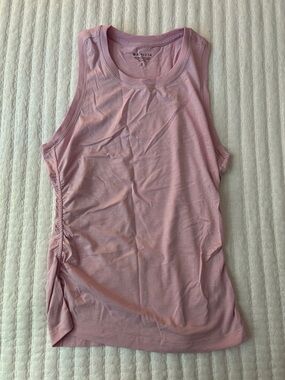Athleta Pale Pink Side-Ruched Tank